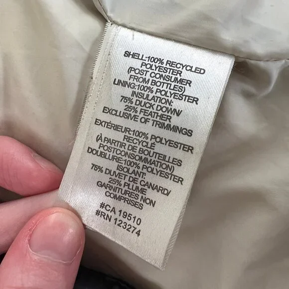 Lole Down Feather Puffer Jacket Winter Coat Long Hooded Snow Warm Pockets Hood - Picture 4 of 11